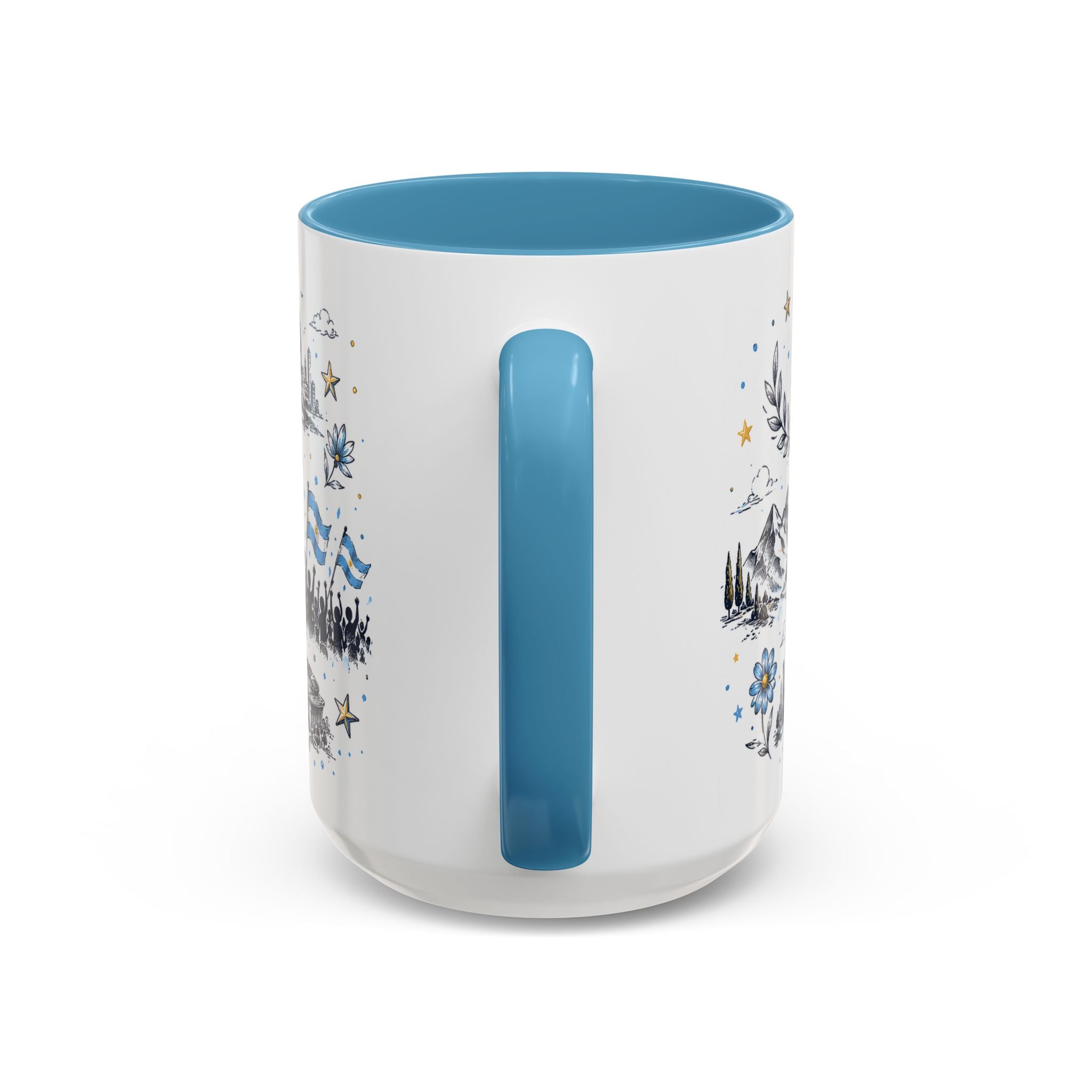 Argentina Soccer Coffee Mug | Soccer Fan Gift | Accent Color Ceramic 11oz 15oz Match Day Cup