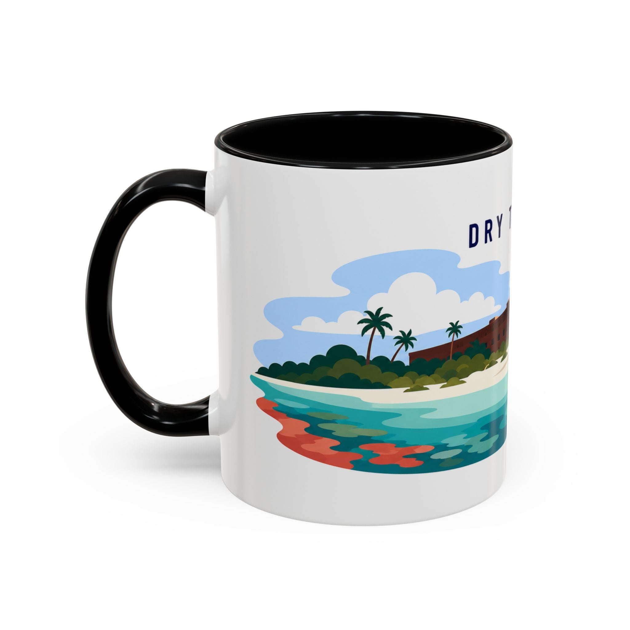 Dry Tortugas National Park Coffee Mug | Solid Color Block Park Souvenir | 11oz 15oz Accent Mug