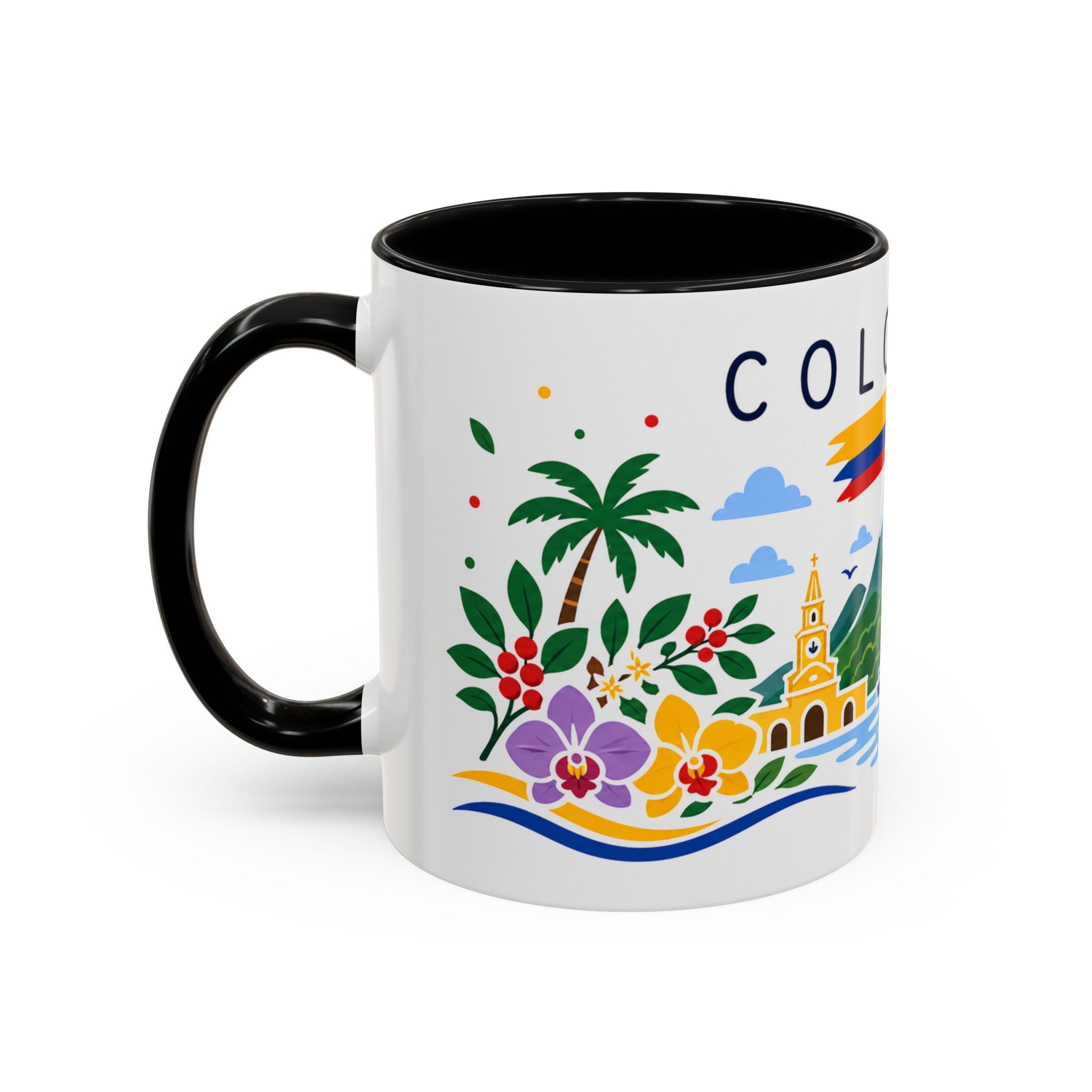 Colombia Coffee Mug | Travel Souvenir Accent Mug | Country Gift Ceramic Cup 11oz 15oz