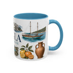 Mugla Coffee Mug | Turkey Travel Souvenir | Vintage Illustrated City Gift | 11 oz 15 oz Accent Mug