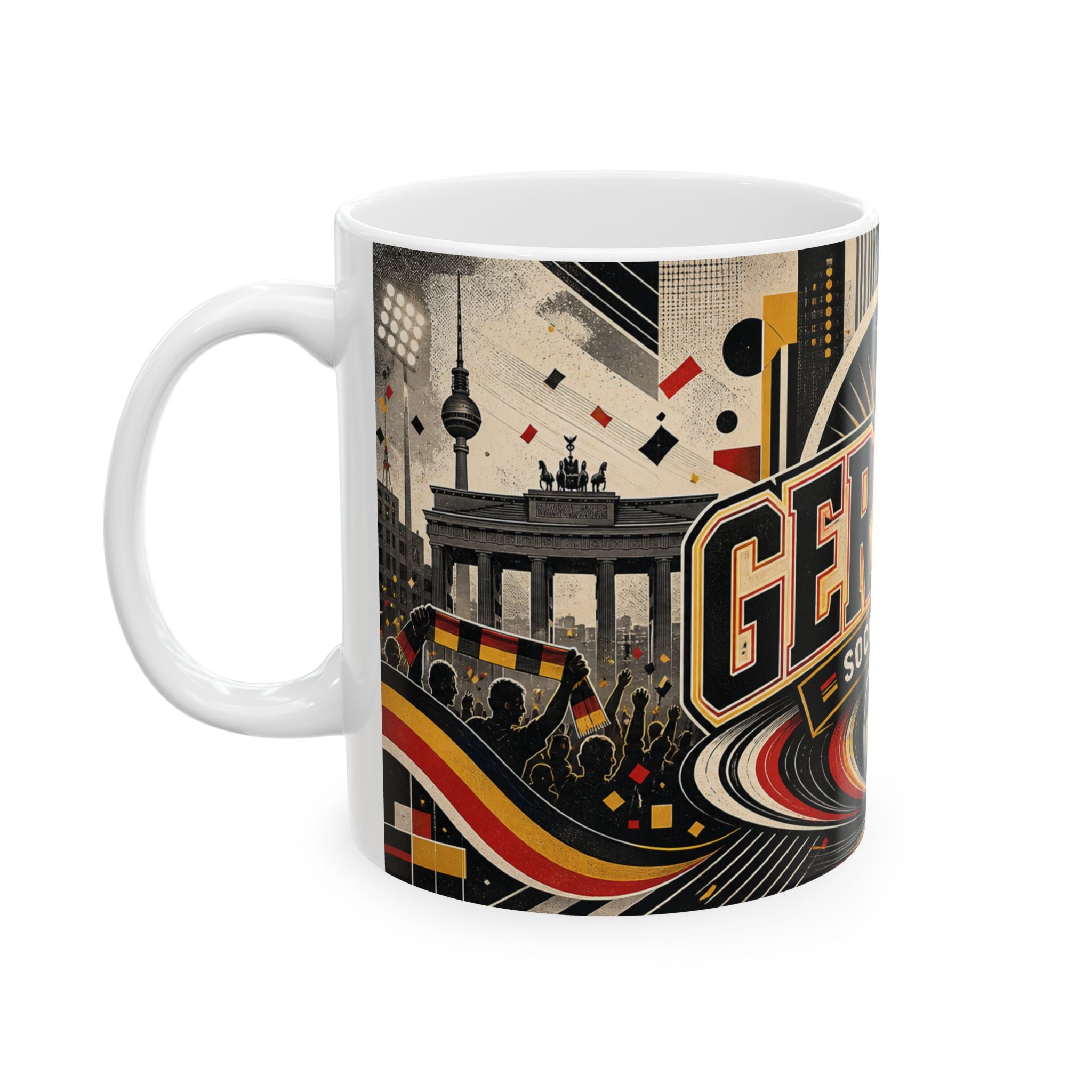 Germany Soccer Spirit Coffee Mug | Soccer Fan Gift | Ceramic 11oz 15oz Match Day Cup