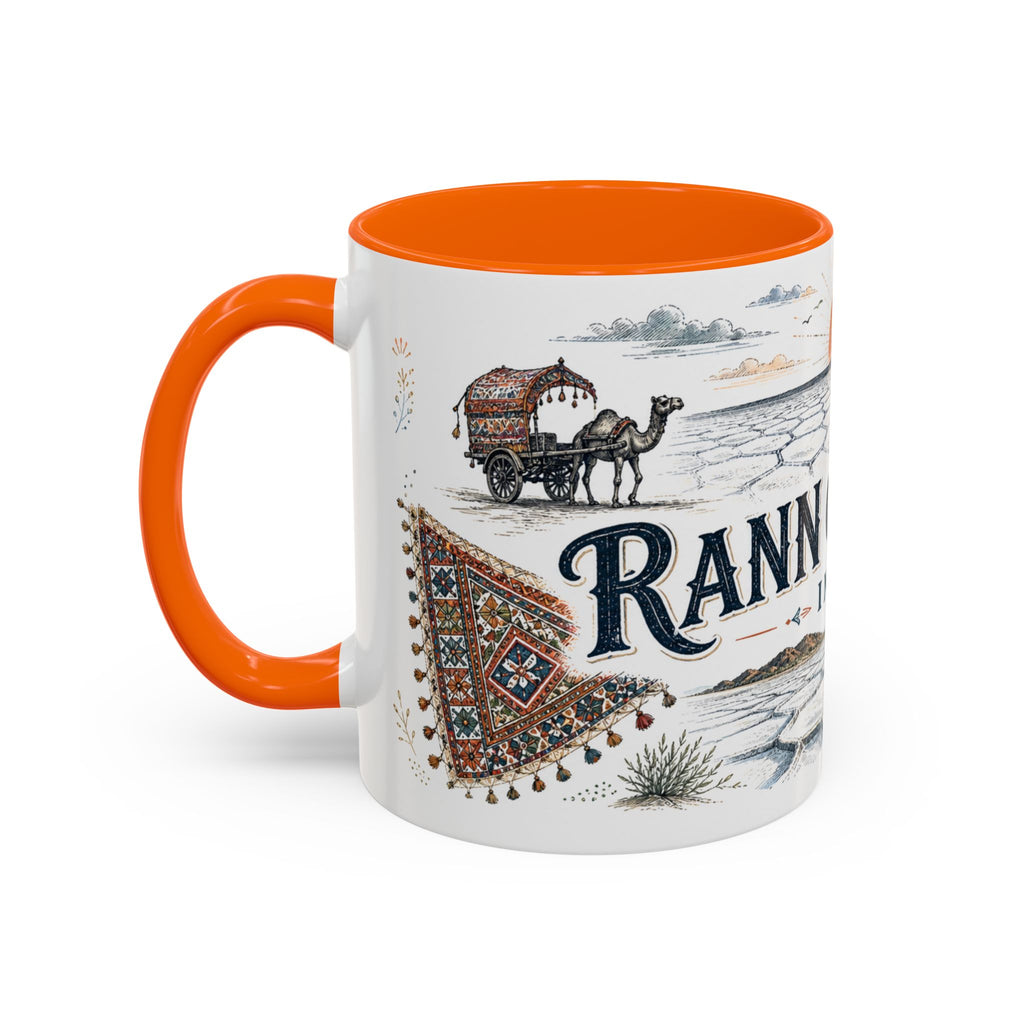 Rann of Kutch Mug, India Travel Souvenir, Bucket List Gift, Accent Ceramic Coffee Mug 11oz 15oz