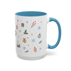 Christmas Ornament Mug | Snowflake Watercolor Holiday Gift | Accent Cup 11oz 15oz
