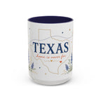 Texas State Map Mug | Bluebonnet Botanical Design, Home Reminder Coffee Cup