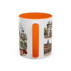 Madrid Coffee Mug | Spain Travel Souvenir | Vintage Illustrated City Gift | 11 oz 15 oz Accent Mug