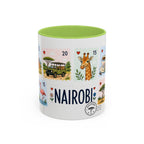 Nairobi Coffee Mug | Postage Stamp Collage Mug | Travel Souvenir Accent Cup 11oz 15oz