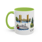 Sacramento Illustrated Travel Mug | City Souvenir Accent Coffee Mug | 11oz 15oz Ceramic Cup