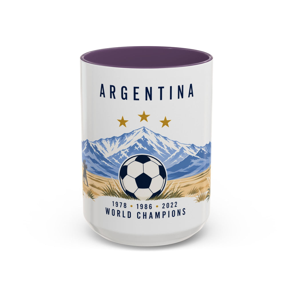 Argentina World Champions Mug | Three Time Soccer Champion Gift | Argentine Football Fan Cup | 1978–2022 | 11oz 15oz