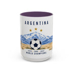 Argentina World Champions Mug | Three Time Soccer Champion Gift | Argentine Football Fan Cup | 1978–2022 | 11oz 15oz