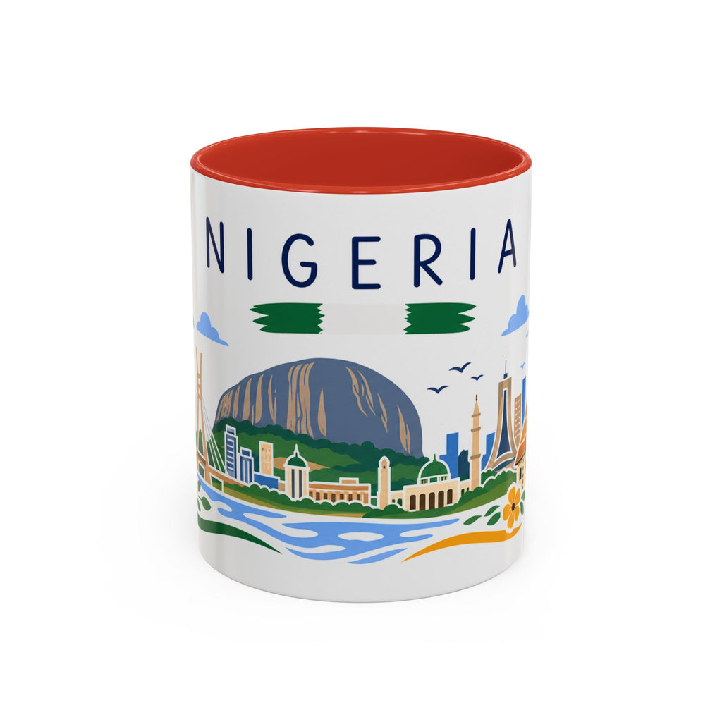 Nigeria Coffee Mug | Travel Souvenir Accent Mug | Country Gift Ceramic Cup 11oz 15oz