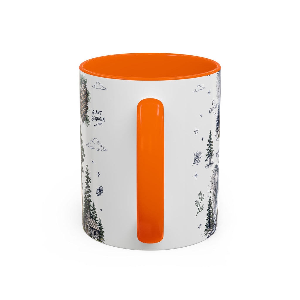 Yosemite National Park Coffee Mug | Hiking Camping Nature Gift | Accent Color Ceramic 11oz 15oz