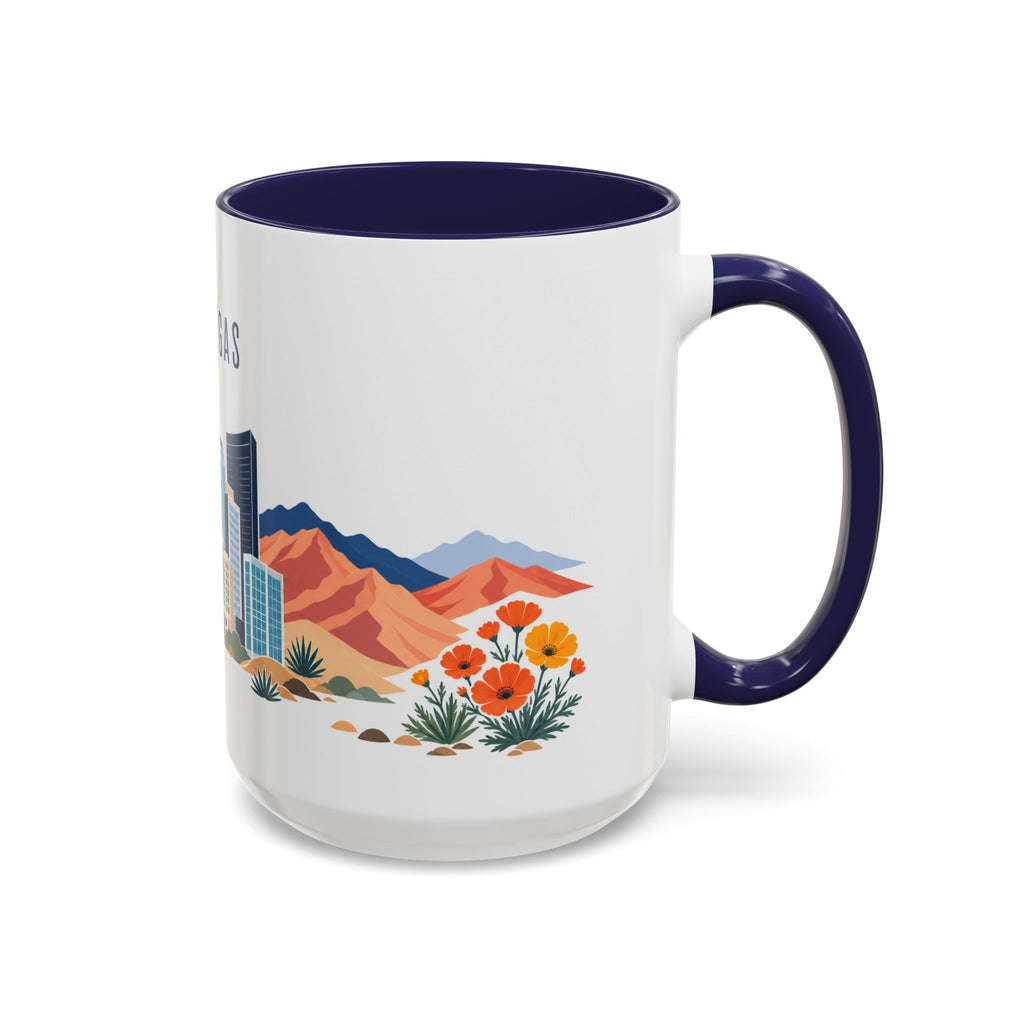 Las Vegas Coffee Mug | United States Travel Souvenir | Porcelain Decal City Gift | 11oz 15oz Accent Mug