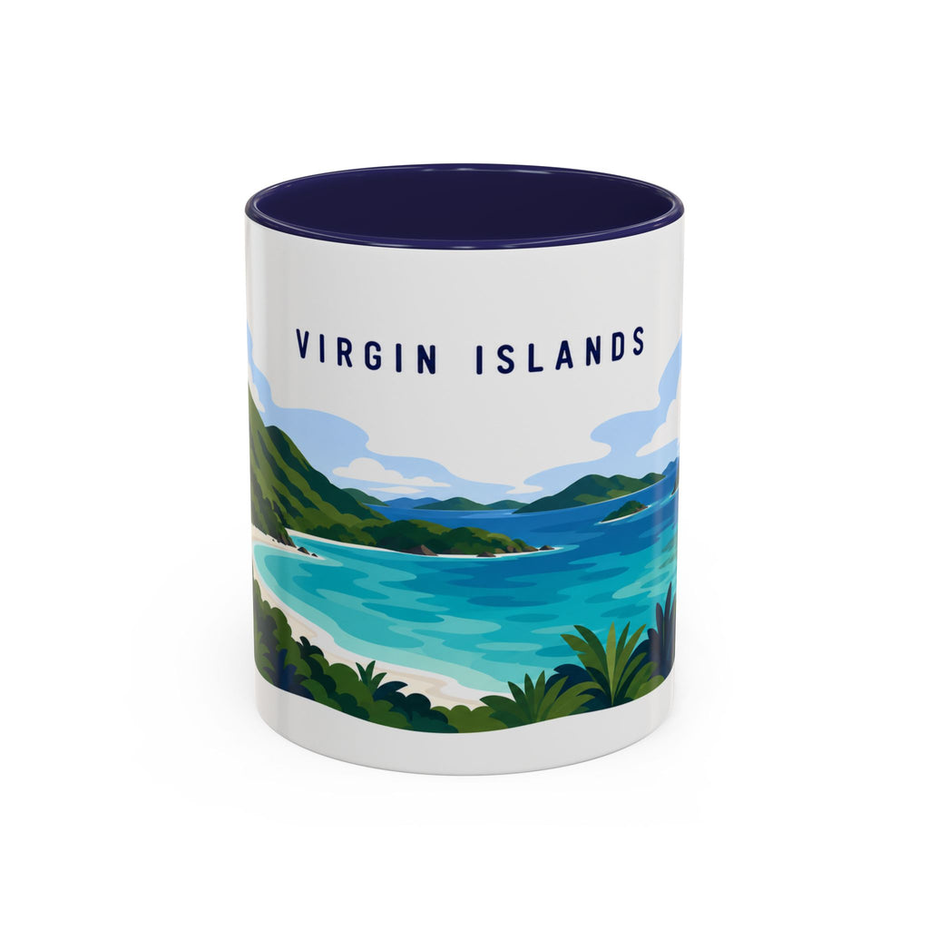 Virgin Islands National Park Coffee Mug | Solid Color Block Park Souvenir | 11oz 15oz Accent Mug