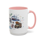 Karachi Coffee Mug | Pakistan Souvenir Travel Gift | Accent Color Ceramic 11oz 15oz