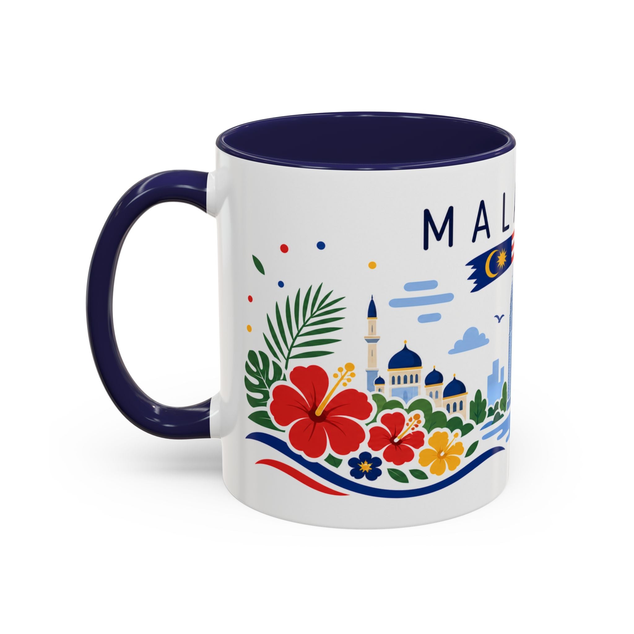 Malaysia Coffee Mug | Travel Souvenir Accent Mug | Country Gift Ceramic Cup 11oz 15oz