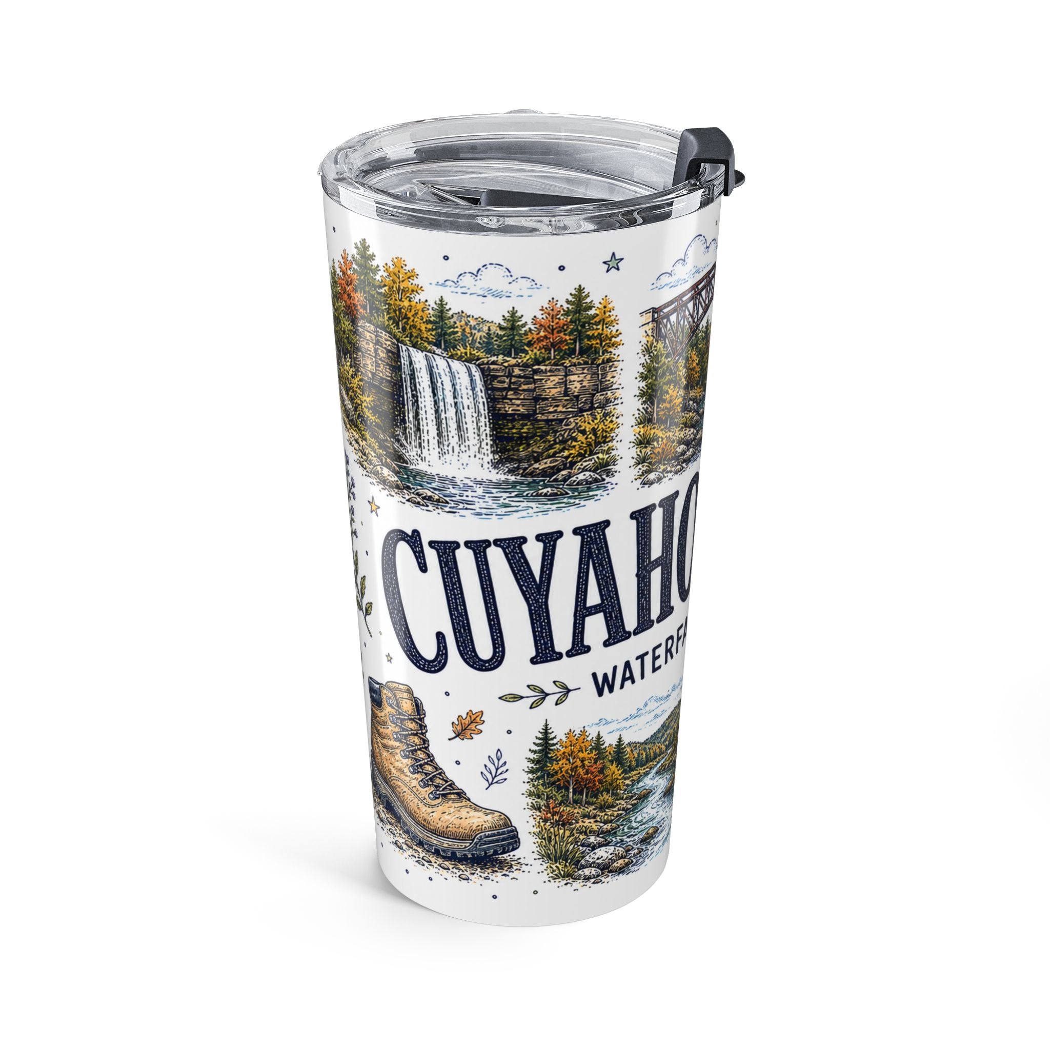 Cuyahoga Valley National Park 20oz Tumbler | Ohio River Valley Waterfall Gift | Insulated Stainless Steel Travel Cup
