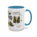 Redwood National Park Coffee Mug | California Coastal Forest Hiking Gift | Accent Color Ceramic 11oz 15oz
