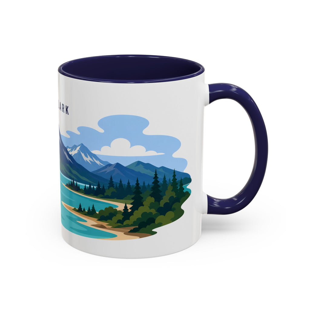 Lake Clark National Park Coffee Mug | Solid Color Block Park Souvenir | 11oz 15oz Accent Mug