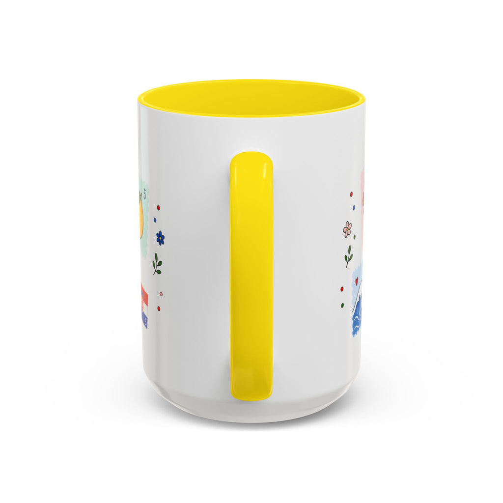 Dubrovnik Coffee Mug | Postage Stamp Collage Mug | Travel Souvenir Accent Cup 11oz 15oz
