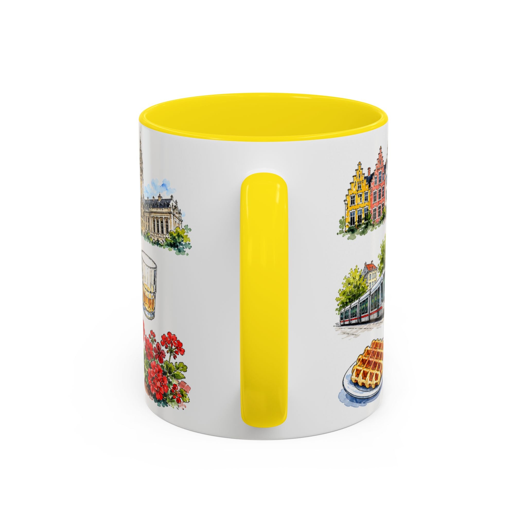 Lille Illustrated Travel Mug | City Souvenir Accent Coffee Mug | 11oz 15oz Ceramic Cup