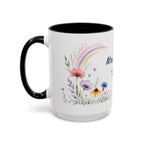 Personalized Kindergarten Teacher Mug | Custom Name Wildflower Rainbow Cup | Back to School Gift