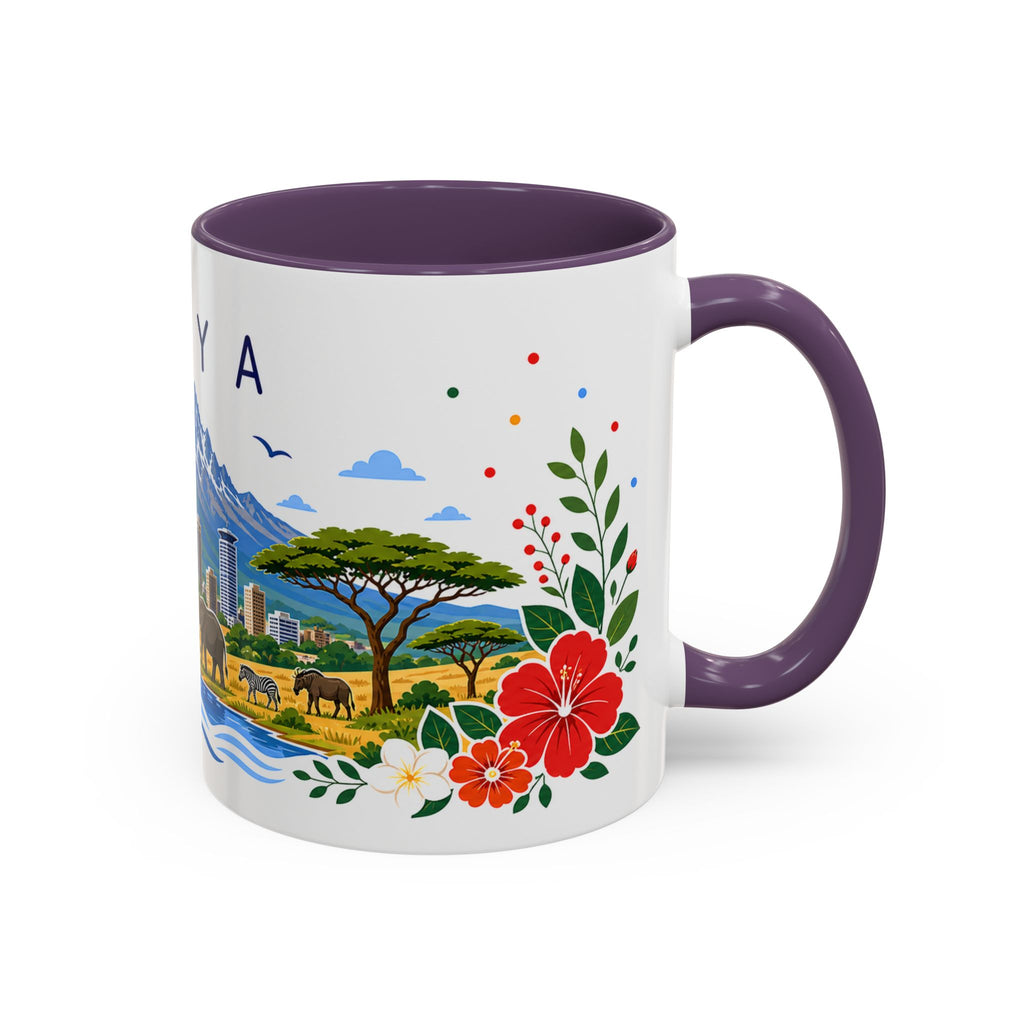 Kenya Coffee Mug | Travel Souvenir Accent Mug | Place Gift Ceramic Cup 11oz 15oz