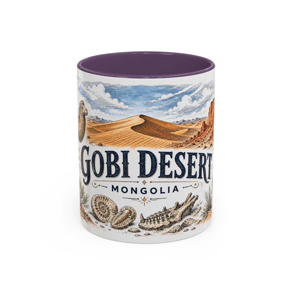 Gobi Desert Mug, Mongolia Travel Souvenir, Bucket List Gift, Accent Ceramic Coffee Mug 11oz 15oz