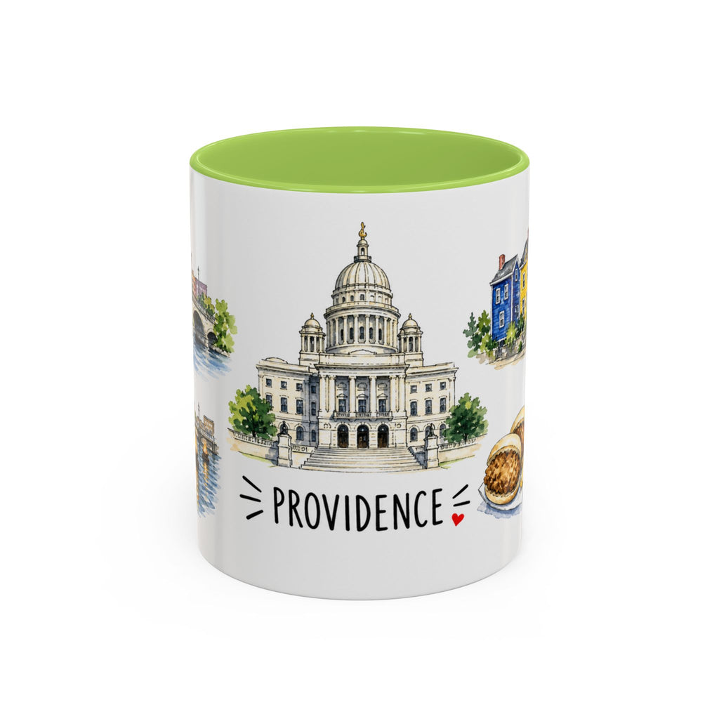 Providence Illustrated Travel Mug | City Souvenir Accent Coffee Mug | 11oz 15oz Ceramic Cup