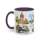 Valencia Illustrated Travel Mug | City Souvenir Accent Coffee Mug | 11oz 15oz Ceramic Cup
