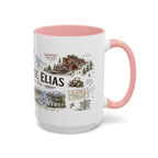 Wrangell-St. Elias National Park Coffee Mug | Alaska Wilderness Climbing Gift | Accent Color Ceramic 11oz 15oz