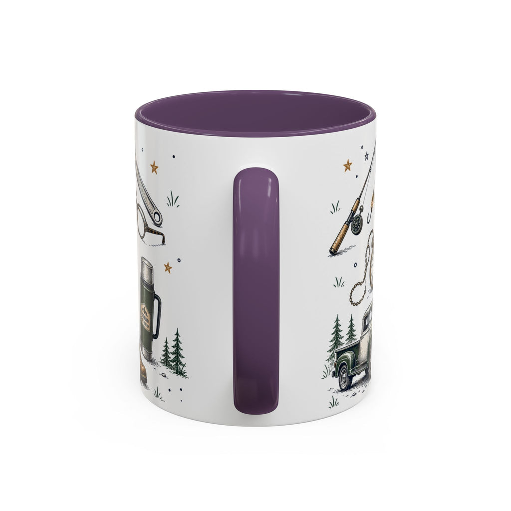 Grandpa The Legend Coffee Mug | Gift From Grandkids | Accent Color Ceramic 11oz 15oz