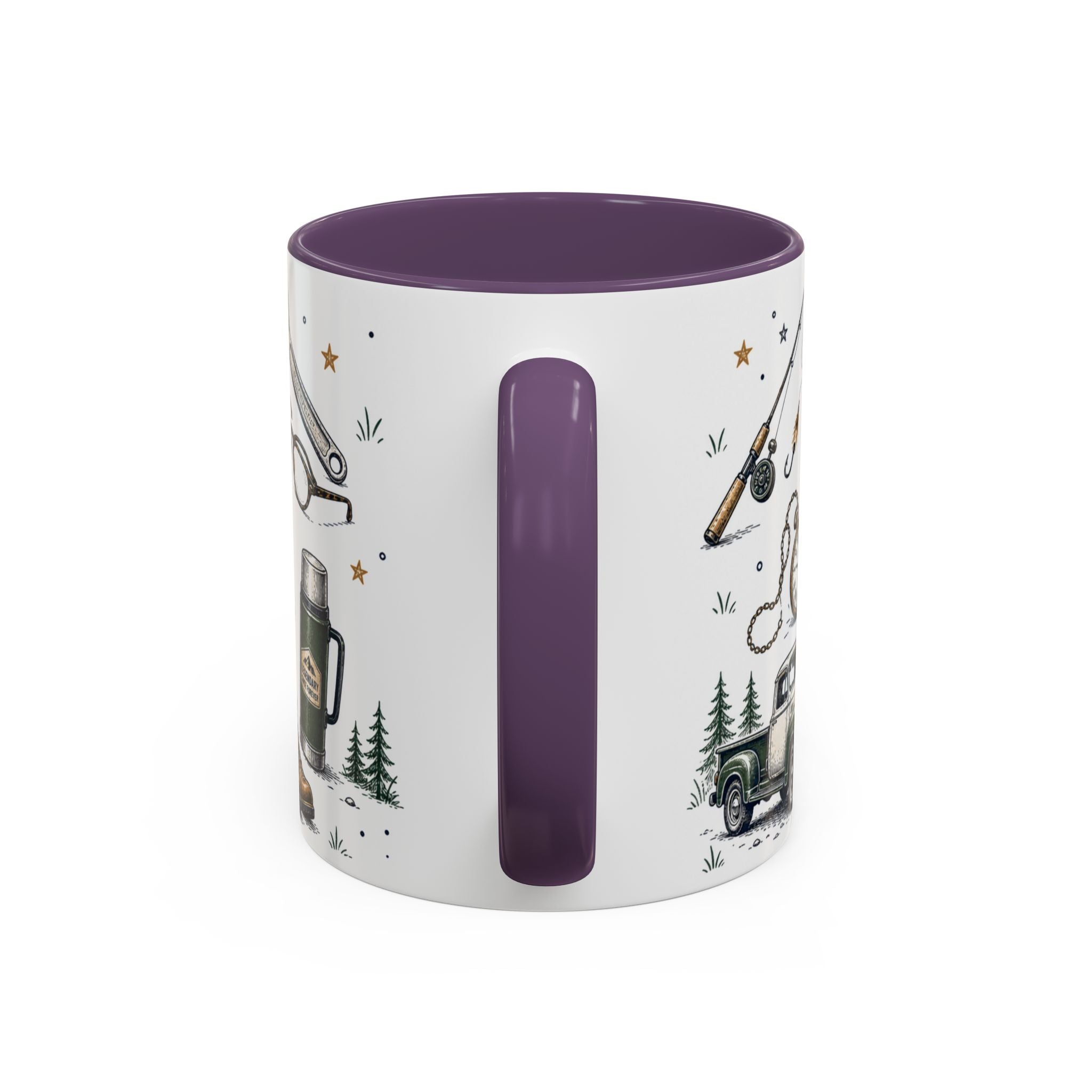 Grandpa The Legend Coffee Mug | Gift From Grandkids | Accent Color Ceramic 11oz 15oz