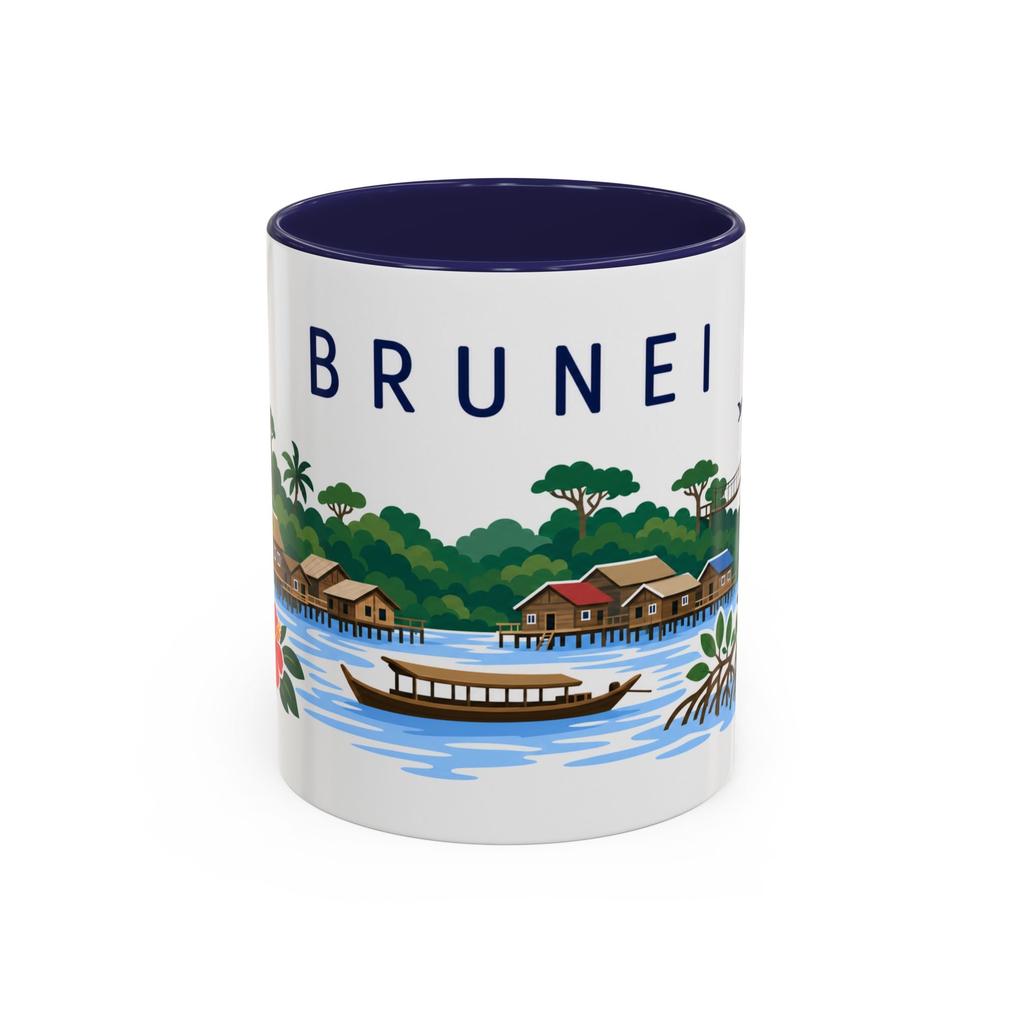 Brunei Coffee Mug | Travel Souvenir Accent Mug | Country Gift Ceramic Cup 11oz 15oz