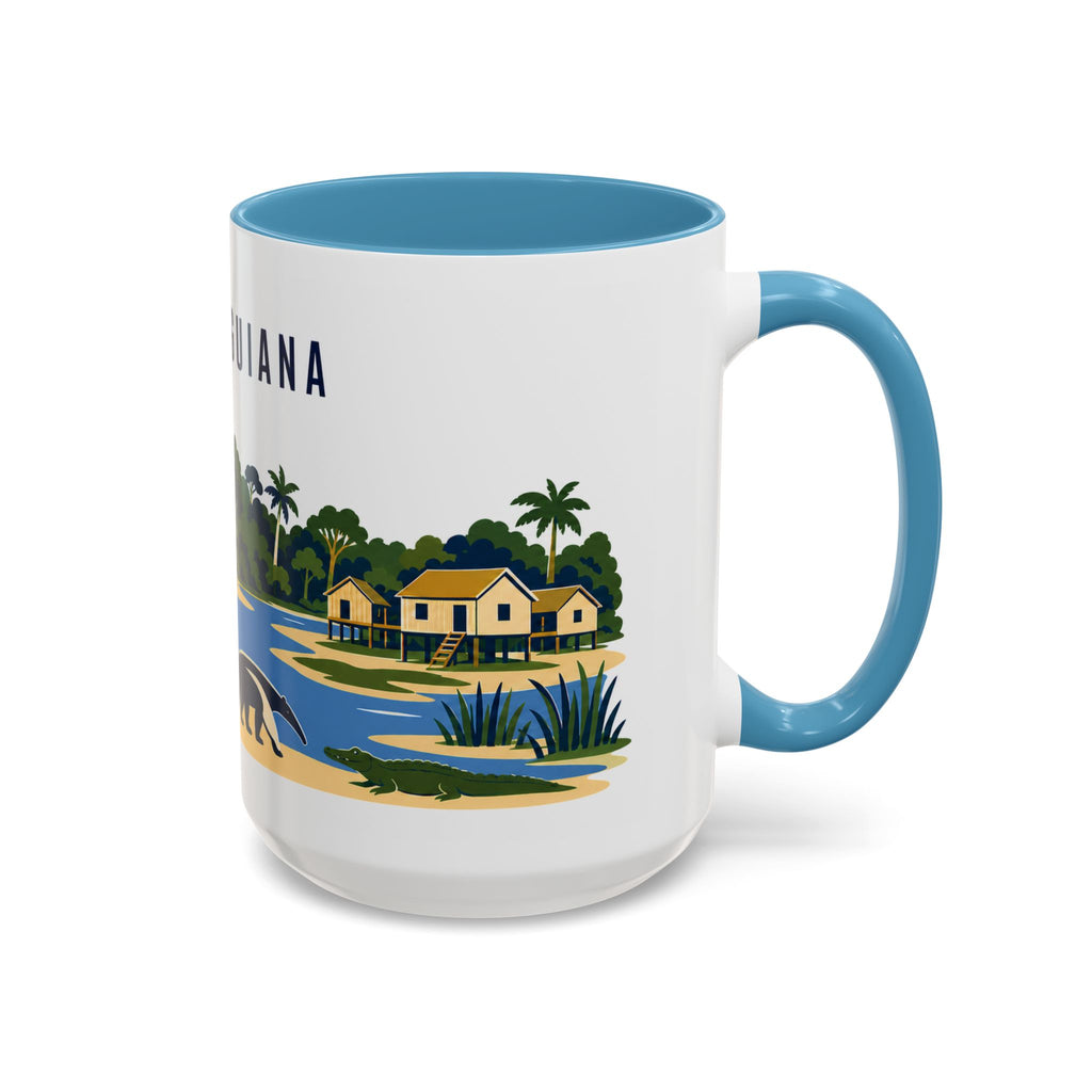 French Guiana Coffee Mug | Travel Souvenir Accent Mug | Country Gift Ceramic Cup 11oz 15oz