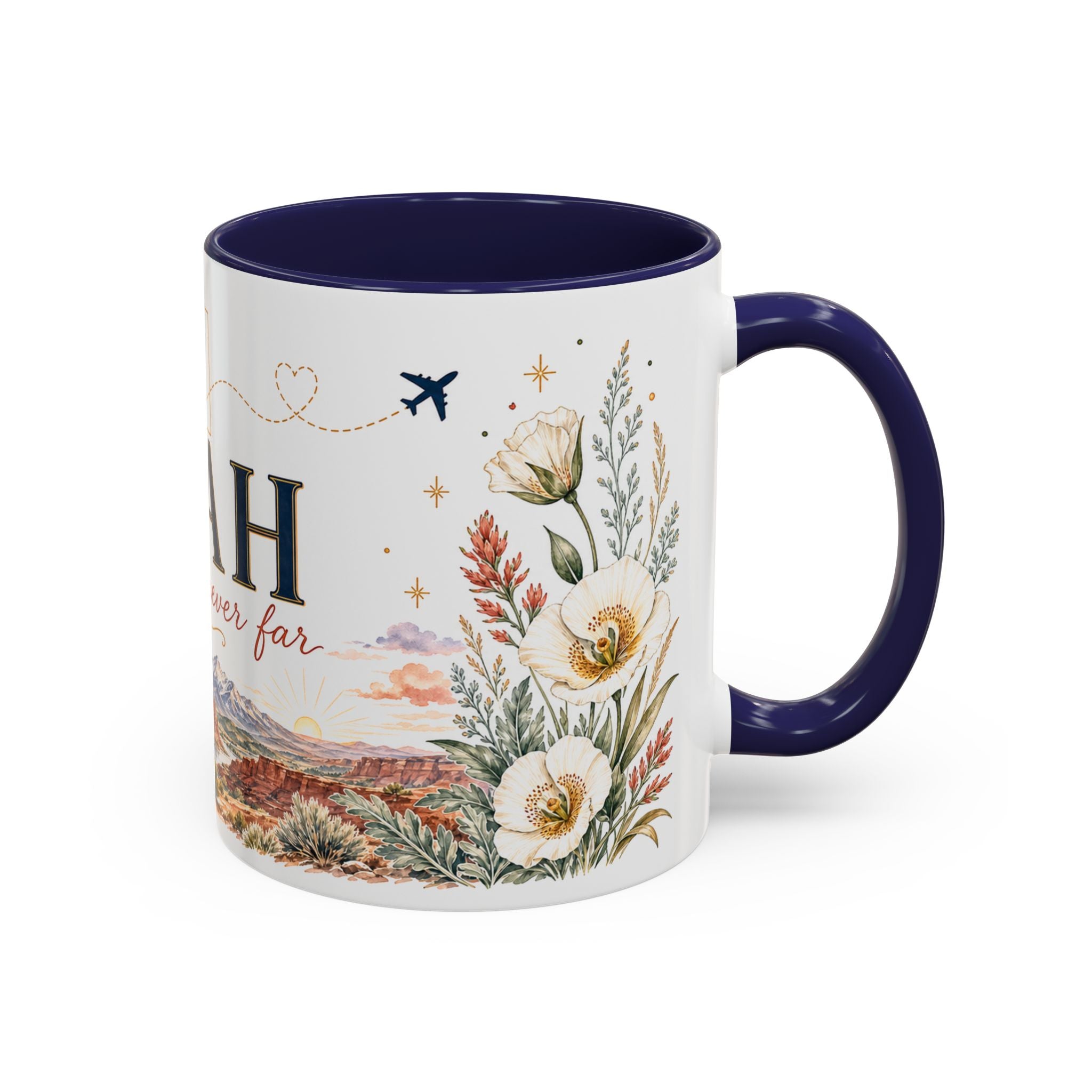 Utah Home State Mug | Moving Away Gift | Long Distance Friendship Coffee Cup | 11oz 15oz Accent Mug