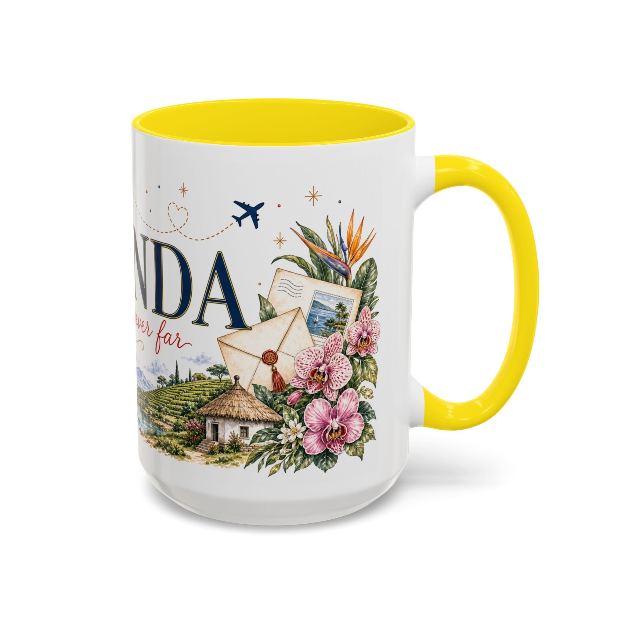 Uganda Home Country Mug | Moving Away Gift | Long Distance Friendship | 11 oz 15 oz Accent Mug