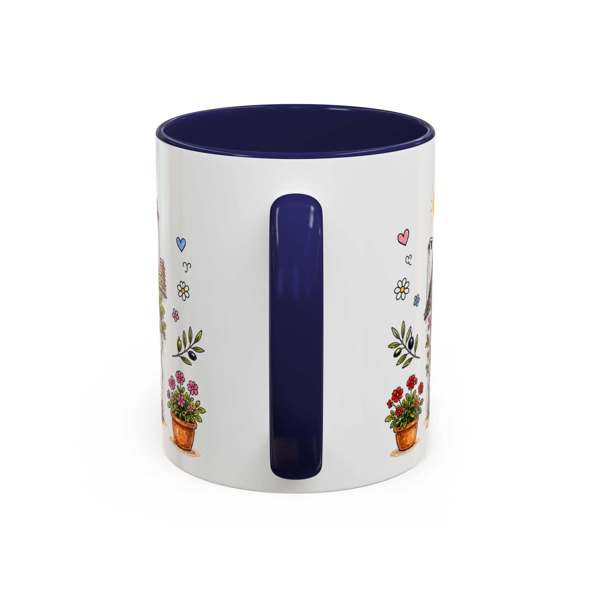 Alberobello Illustrated Travel Mug | Italy Souvenir Accent Coffee Mug | 11oz 15oz Ceramic Cup