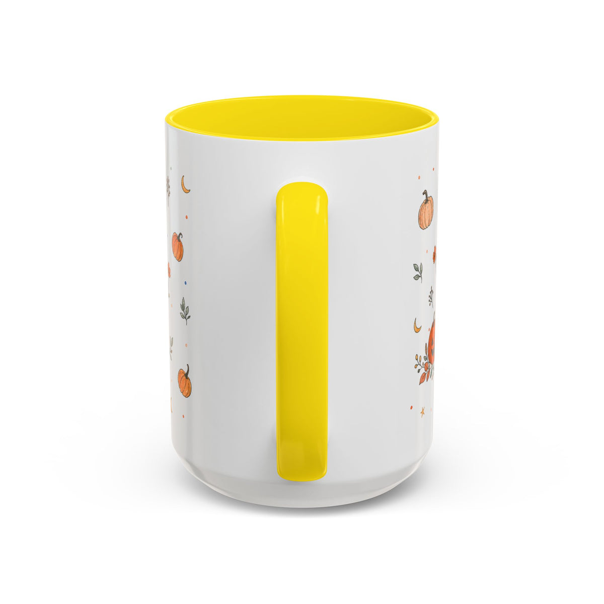 Friendly Ghost Halloween Mug | Pumpkin Flower Watercolor Gift | Accent Cup 11oz 15oz