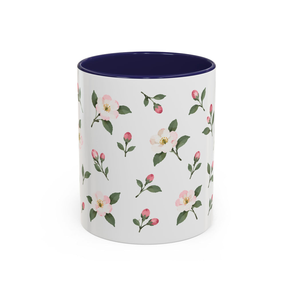 Michigan Apple Blossom Mug, State Flower Floral Coffee Cup, 11oz Botanical Gift