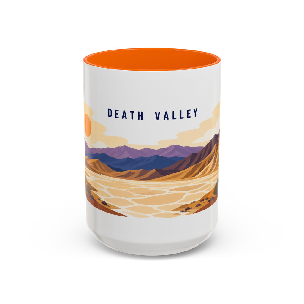 Death Valley National Park Coffee Mug | Solid Color Block Park Souvenir | 11oz 15oz Accent Mug