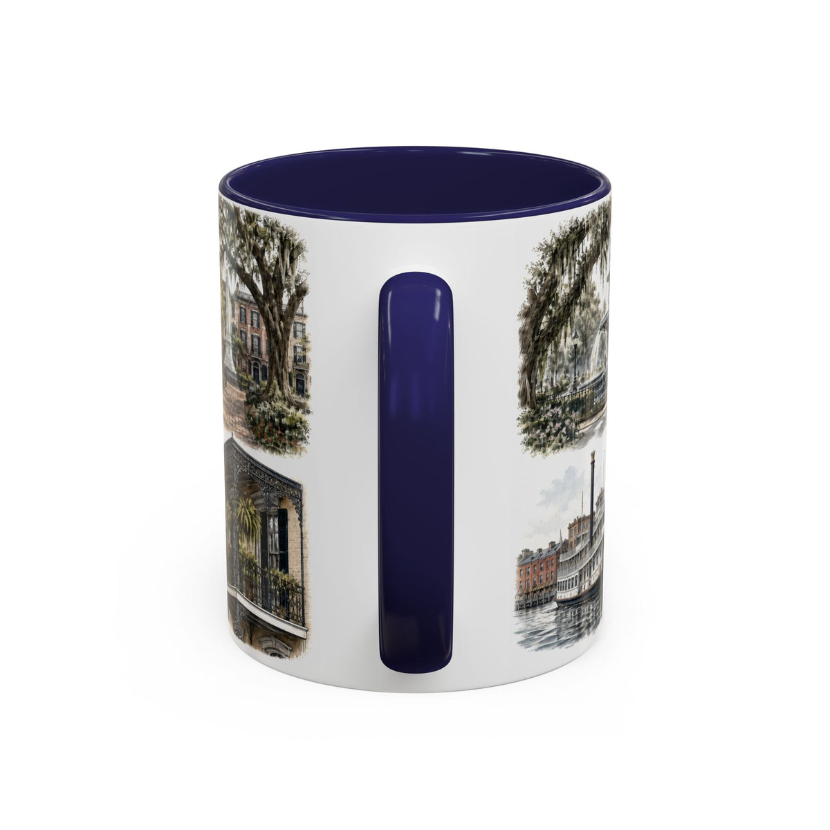 Savannah Coffee Mug | United States Travel Souvenir | Vintage Illustrated City Gift | 11 oz 15 oz Accent Mug