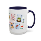 Kyoto Coffee Mug | Postage Stamp Collage Mug | Travel Souvenir Accent Cup 11oz 15oz