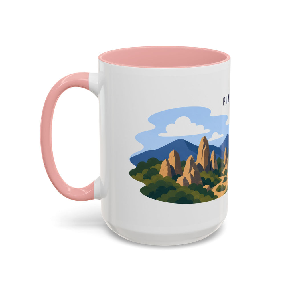 Pinnacles National Park Coffee Mug | Solid Color Block Park Souvenir | 11oz 15oz Accent Mug