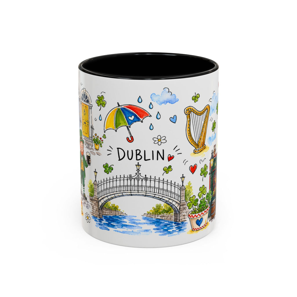 Dublin Travel Mug | European City Souvenir Accent Coffee Mug | 11oz 15oz Ceramic Cup