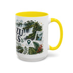 Iguazu Falls Coffee Mug | Travel Destination Souvenir Gift | Accent Color Ceramic 11oz 15oz