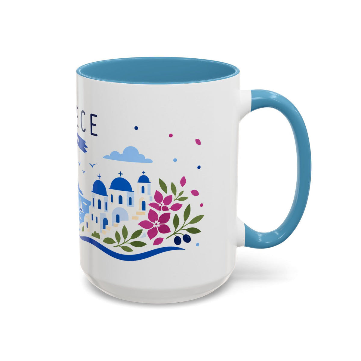 Greece Coffee Mug | Travel Souvenir Accent Mug | Country Gift Ceramic Cup 11oz 15oz