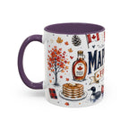 Maple Leaf Forever Coffee Mug | Canadian Pride Gift | Accent Color Ceramic 11oz 15oz