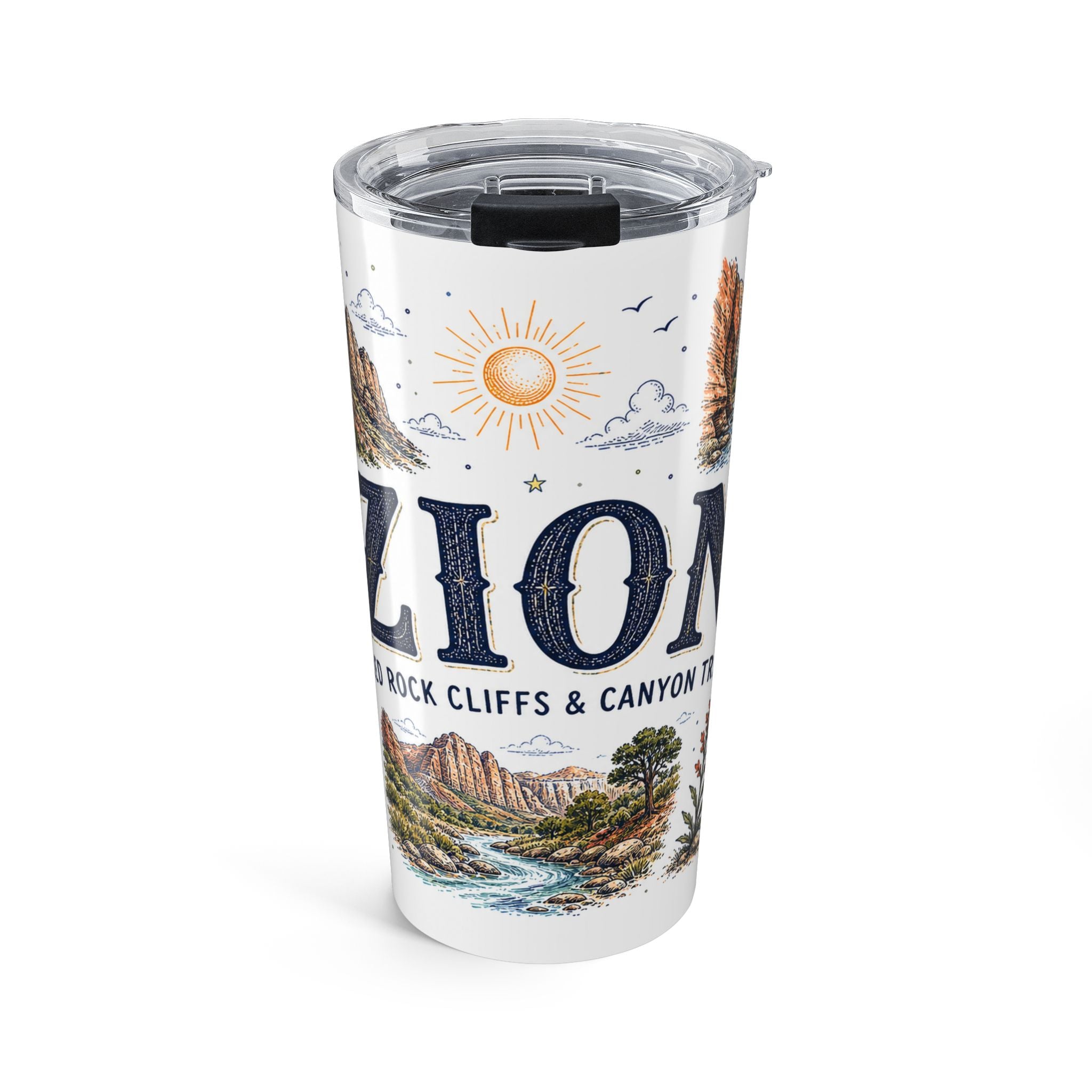 Zion National Park 20oz Tumbler | Hiking Camping Nature Gift | Insulated Stainless Steel Travel Cup