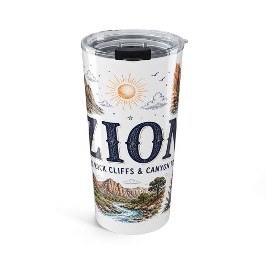 Zion National Park 20oz Tumbler | Hiking Camping Nature Gift | Insulated Stainless Steel Travel Cup