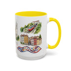 Lyon Illustrated Travel Mug | City Souvenir Accent Coffee Mug | 11oz 15oz Ceramic Cup